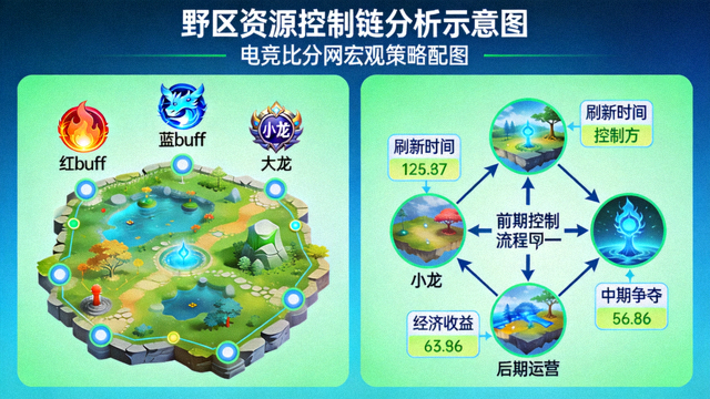 野区资源控制链分析示意图——电竞比分网宏观策略配图